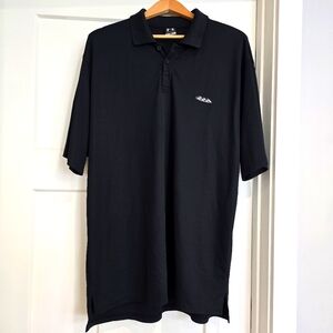 Under Armour polo shirt short sleeves  Men's Large black mountain range golf